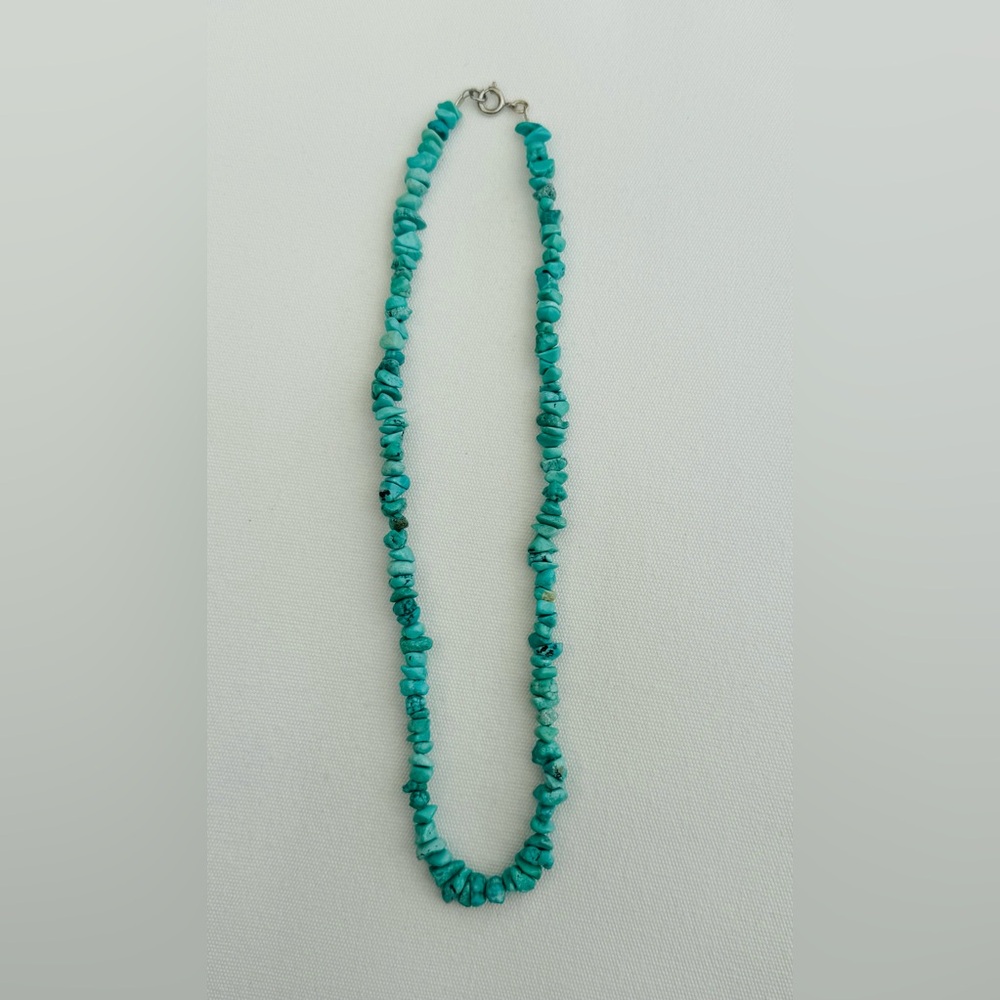 18” Turquoise Hand-beaded Necklace. Excellent condition Never worn